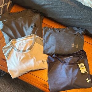 Under Armour Men's Performance Shirt - Gray and Blue Bundle